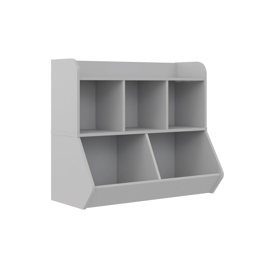 toy bin with bookshelf - Dove Gray