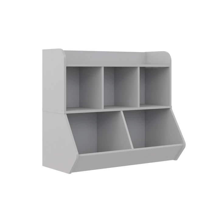 toy bin with bookshelf - Dove Gray