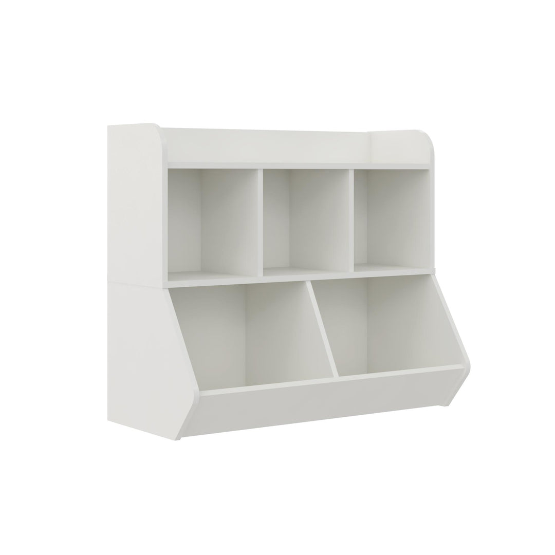 toy chest with bookshelf - White
