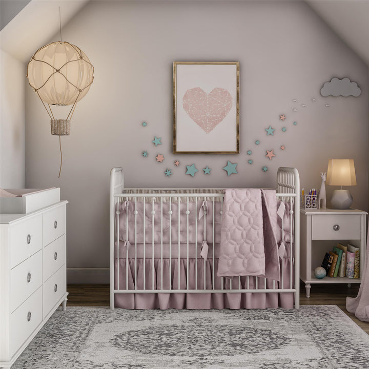 Modern Kids’ Nightstand with Cubby -  White