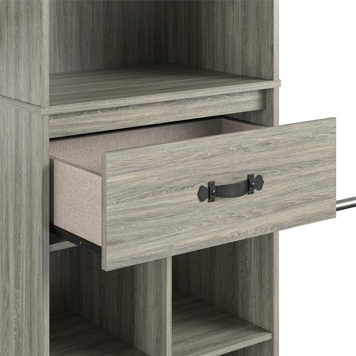 Innovative Nova closet organizer for kids - Gray Oak