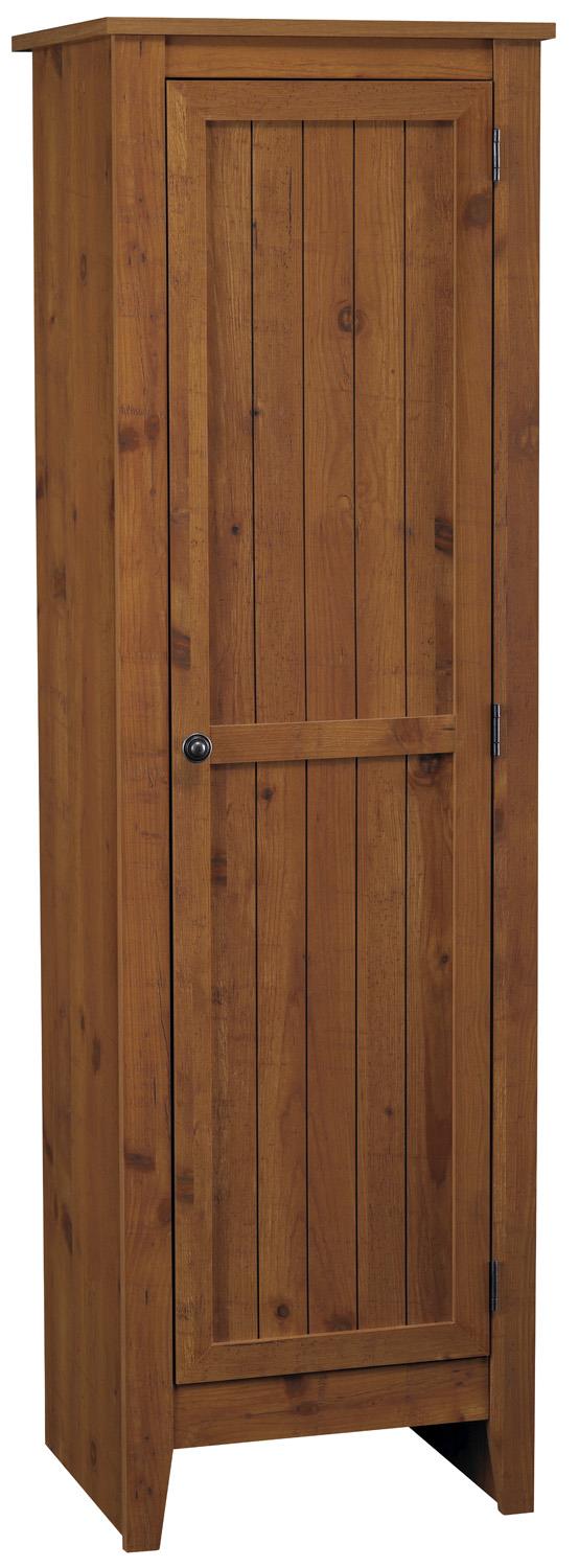 Milford 60 Inch Single Door Storage Pantry Cabinet with 4 Shelves  -  Old Fashion Pine
