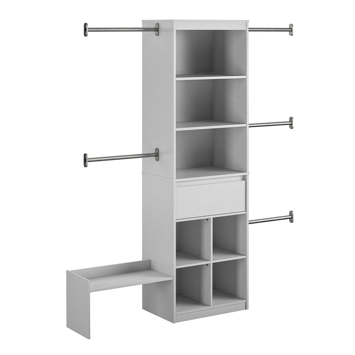 Grow with Me Adjustable Closet Organizer System with Adjustable Poles - Dove Gray