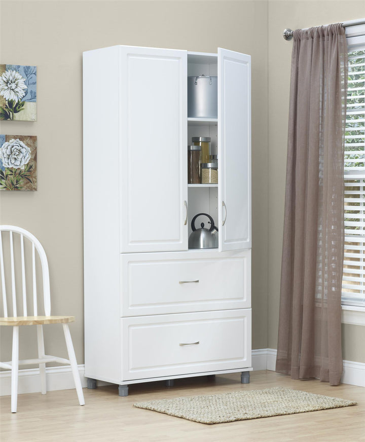 Kendall 36" Multipurpose Storage Cabinet with 5 Shelves - White