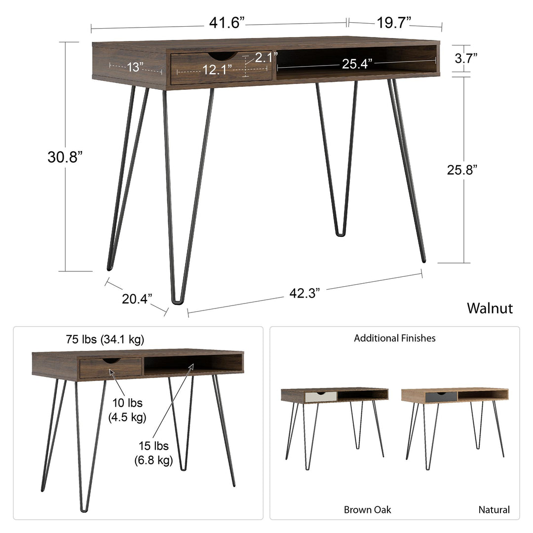 Best Concord desk for work from home -  Brown Oak