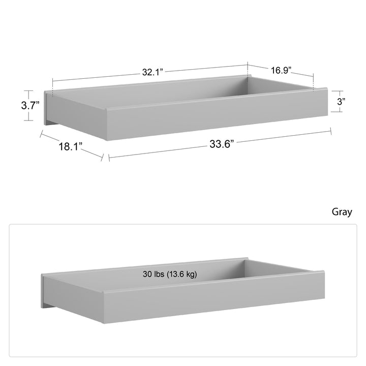 Changing table attachment for dressers -  Dove Gray