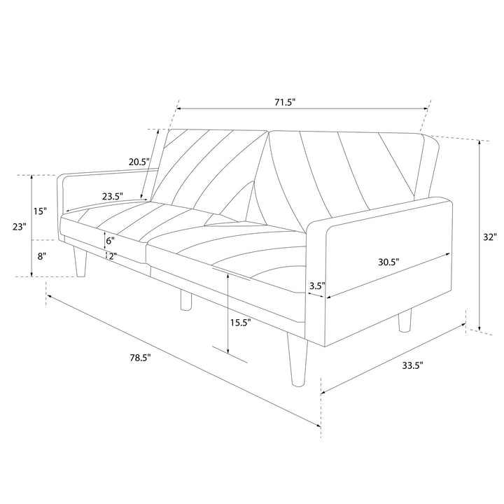 multiple position futon - Light Gray