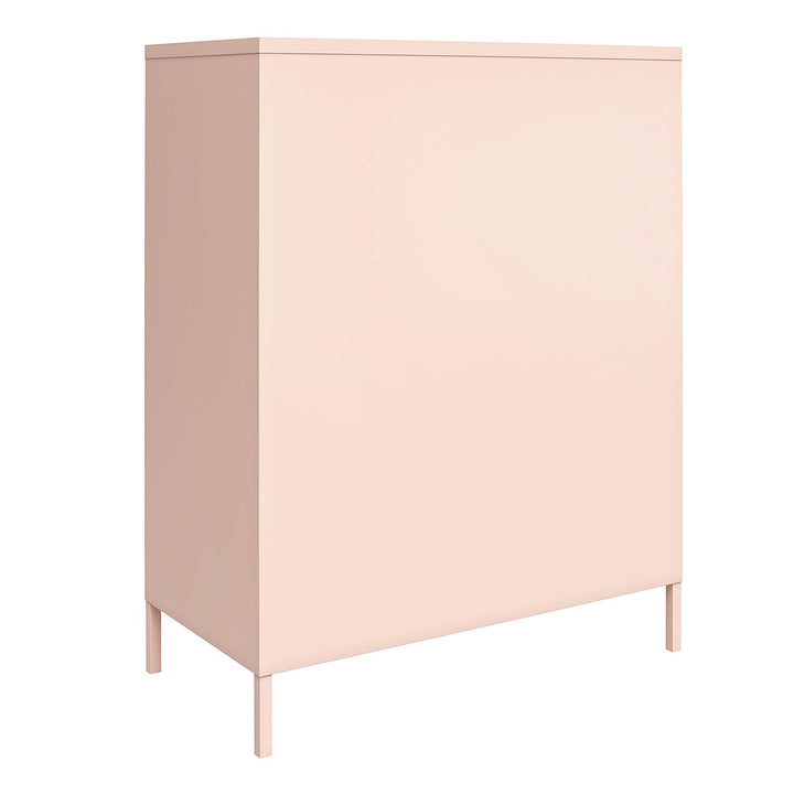 2 door storage cabinet with shelves - Pink