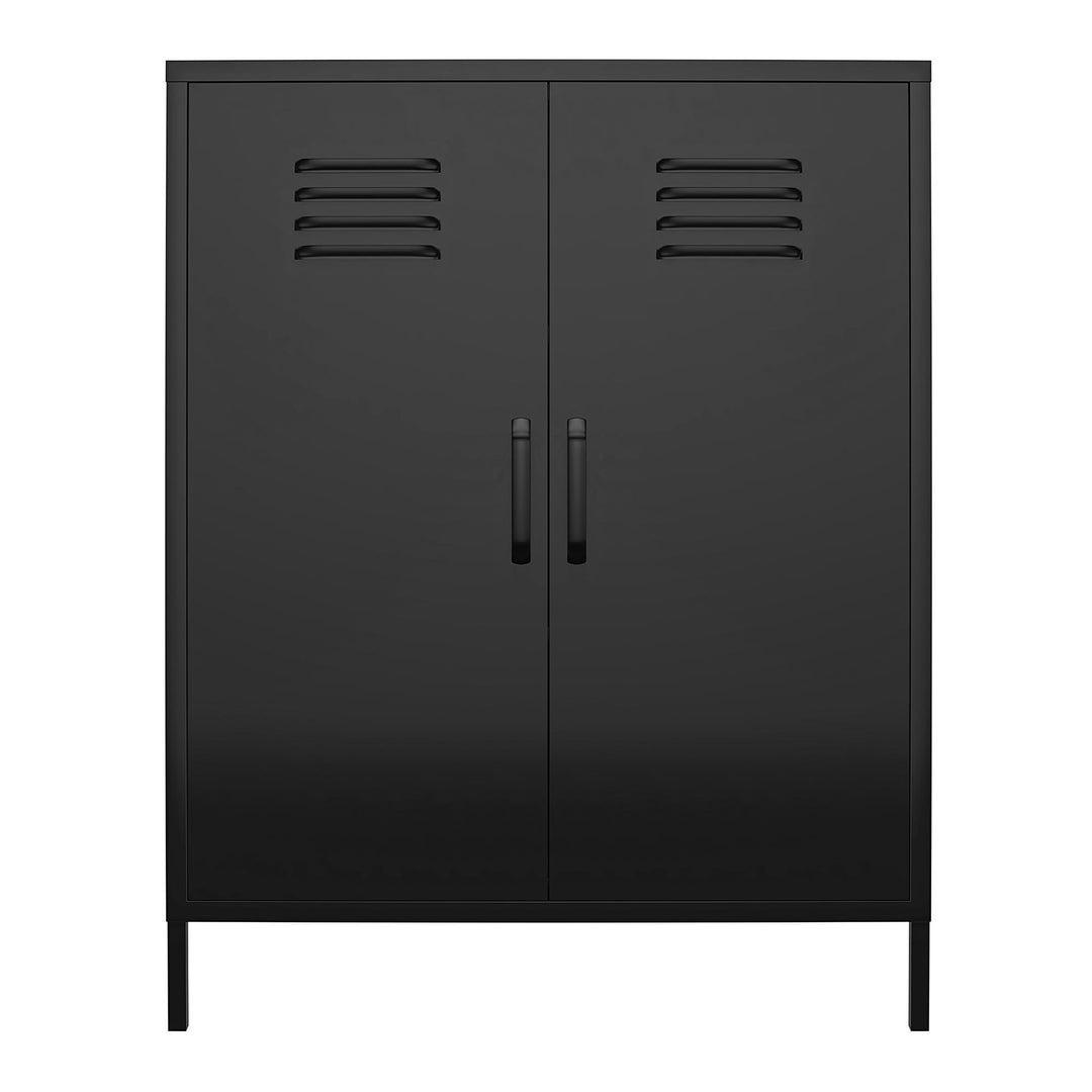 2 door cabinet steel - Black