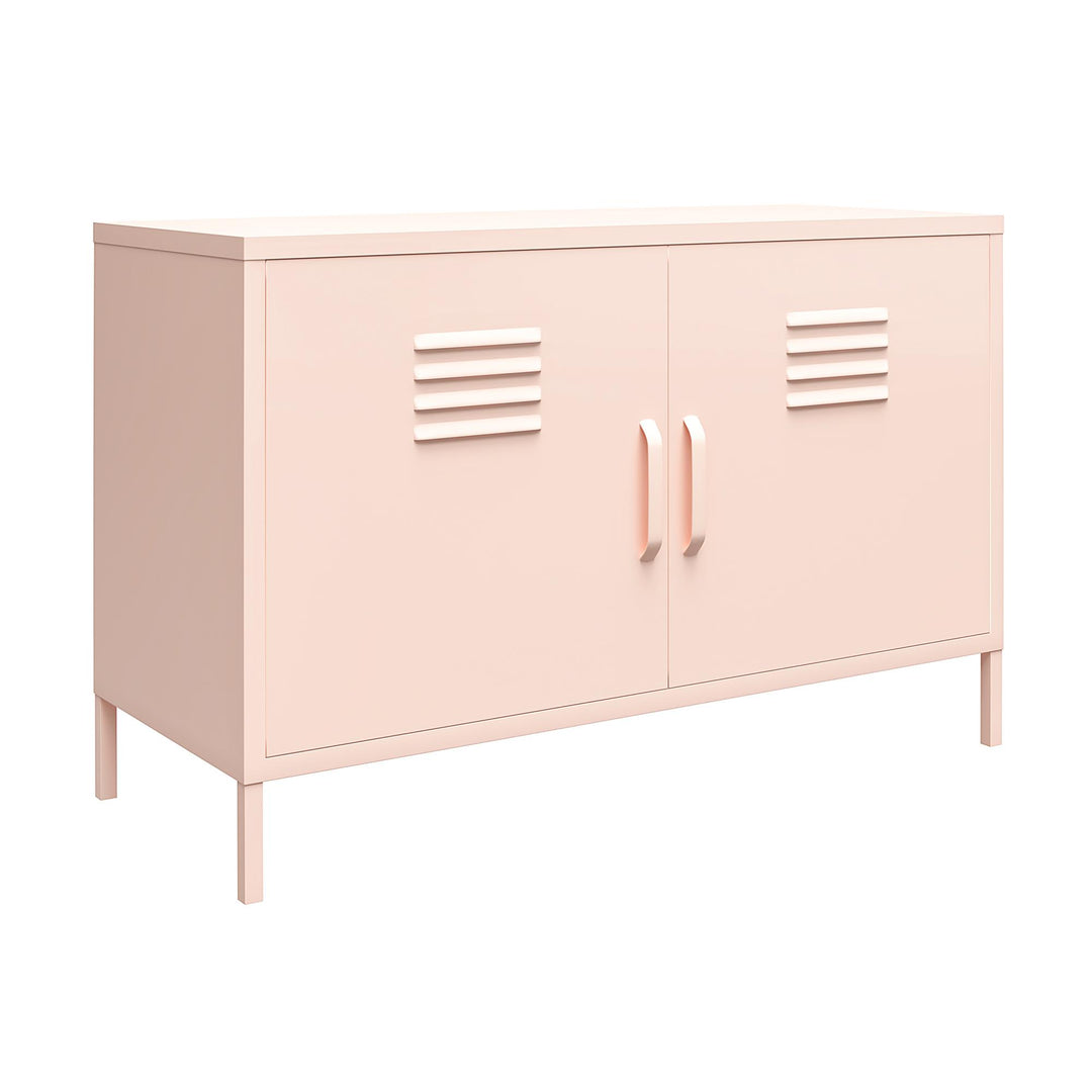 Small accent storage cabinet with doors - Pink