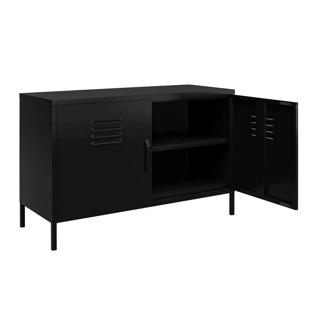Accent cabinet with shelves - Black