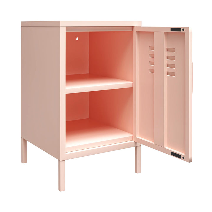 End table cabinet storage - Pink