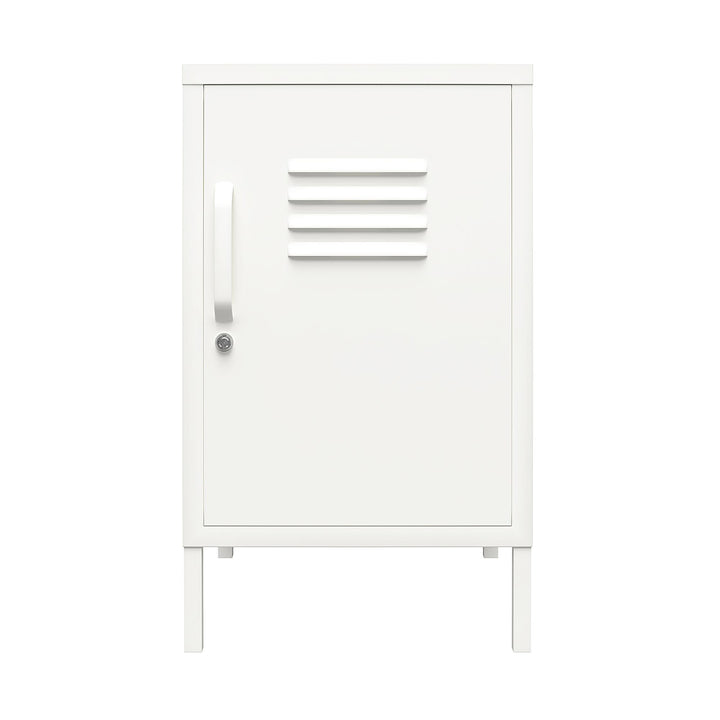 End table with storage - White