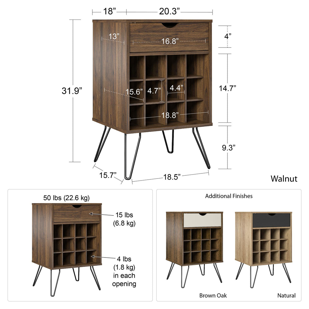 Concord stand for party drinks -  Florence Walnut