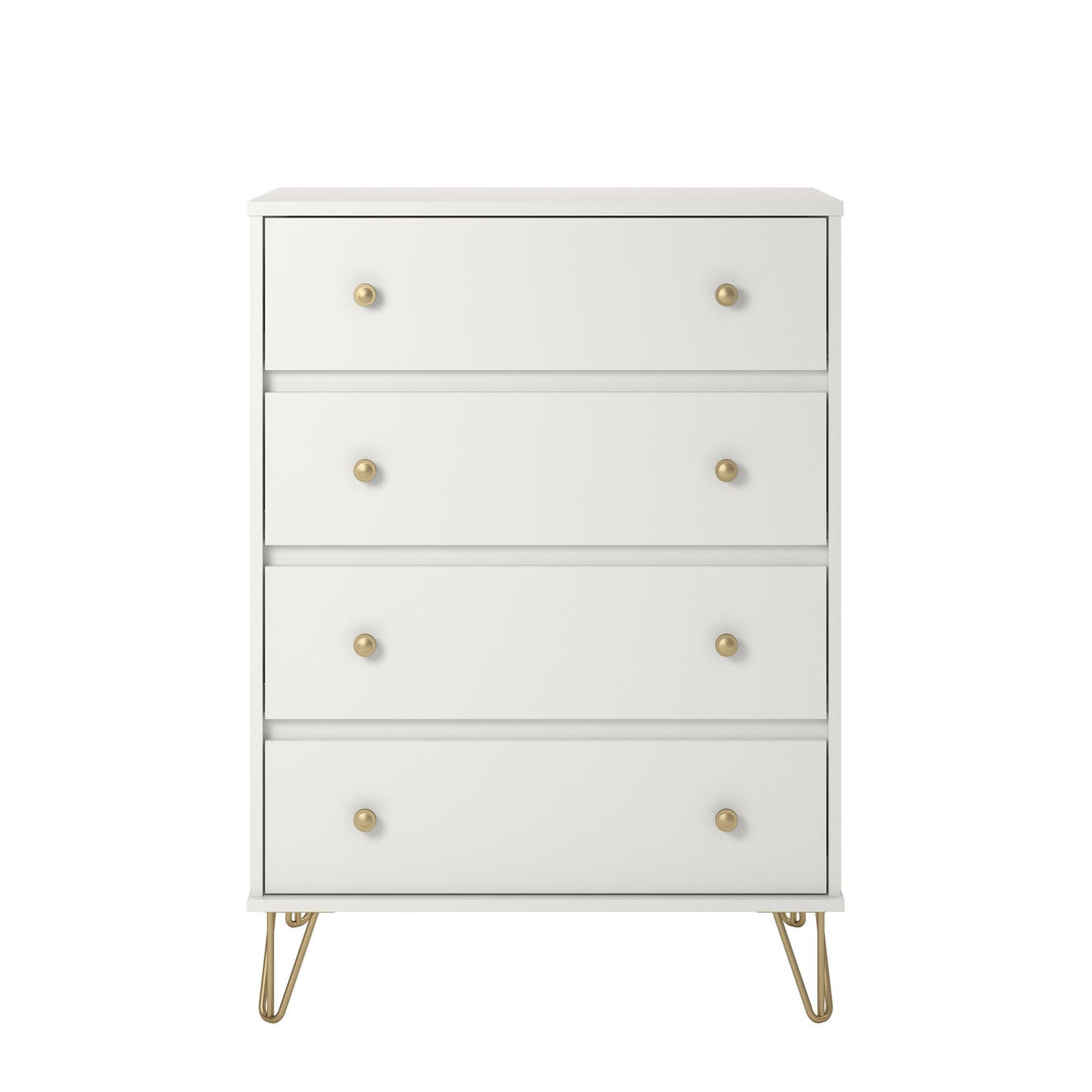 Finley 4 Drawer Dresser -  White