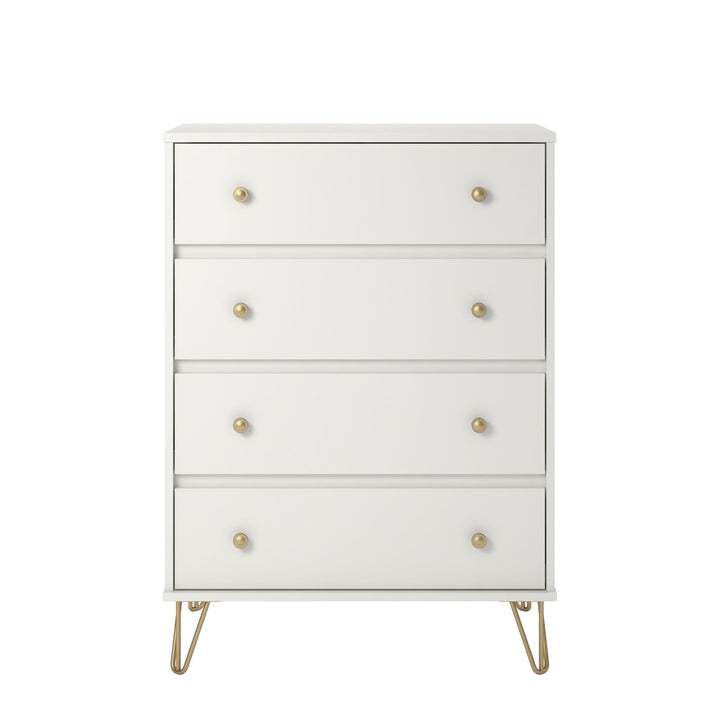 Finley 4 Drawer Dresser -  White