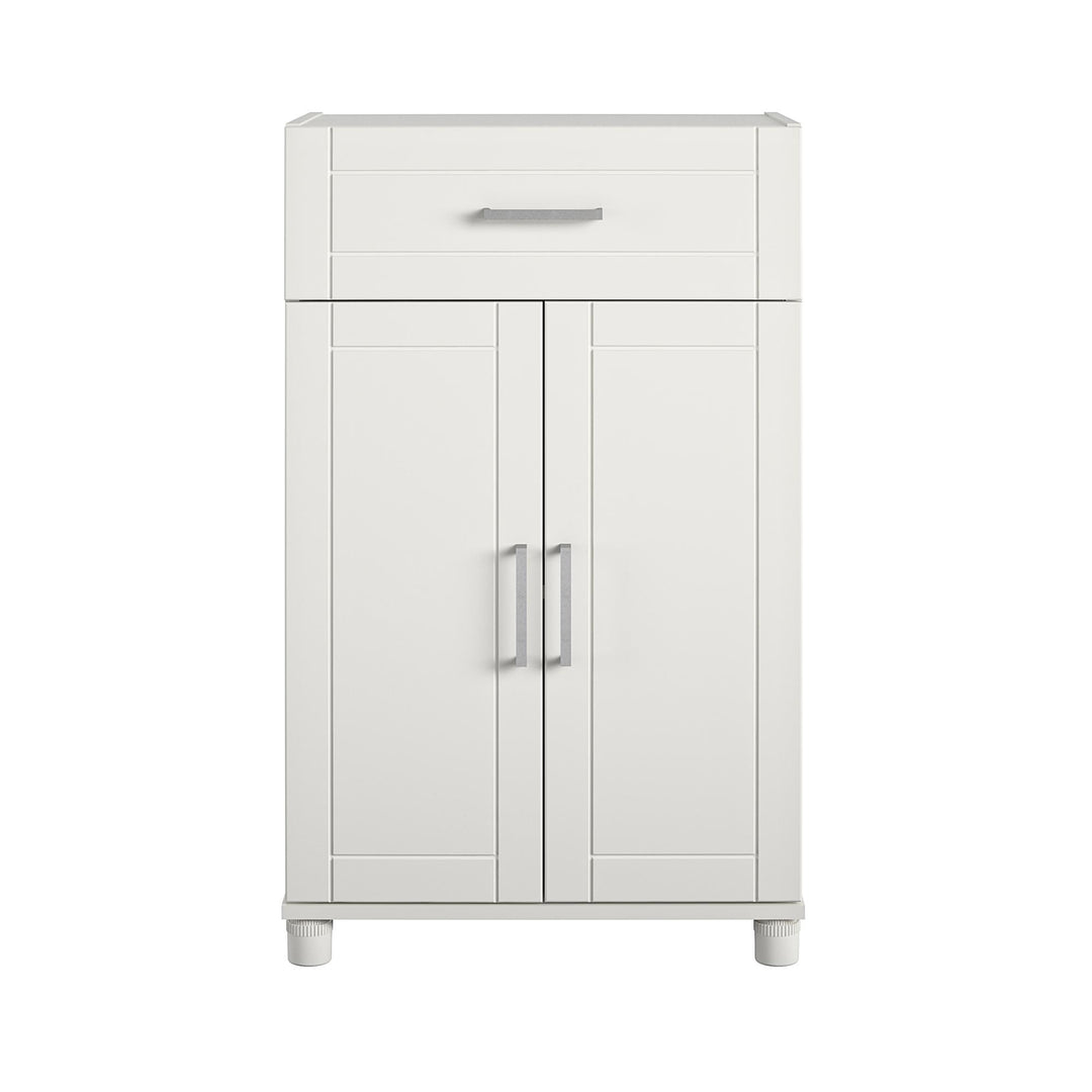Callahan 24 Inch 1 Drawer and 2 Door Base Storage Cabinet  -  White