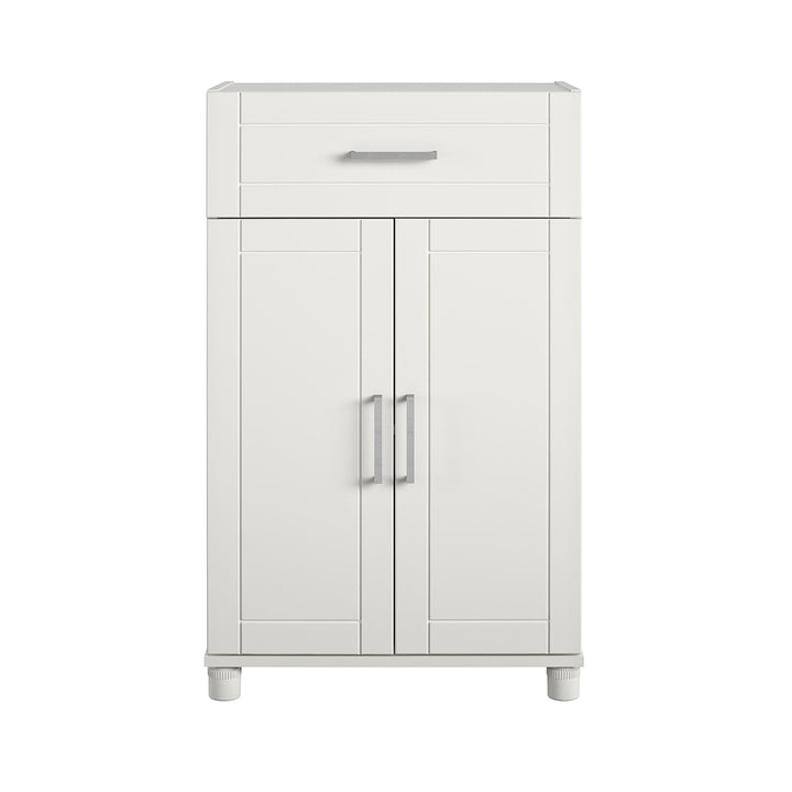 Callahan 24 Inch 1 Drawer and 2 Door Base Storage Cabinet  -  White