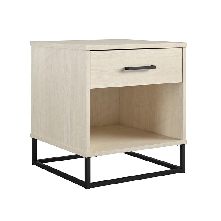 Sleek Design Nightstand -  Ivory Oak