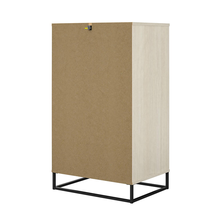 Dresser with 5 Drawers and Modern Design -  Ivory Oak
