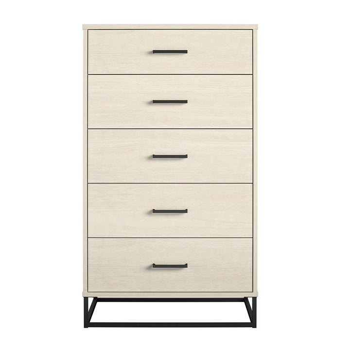 Kelly 5 Drawer Dresser  -  Ivory Oak