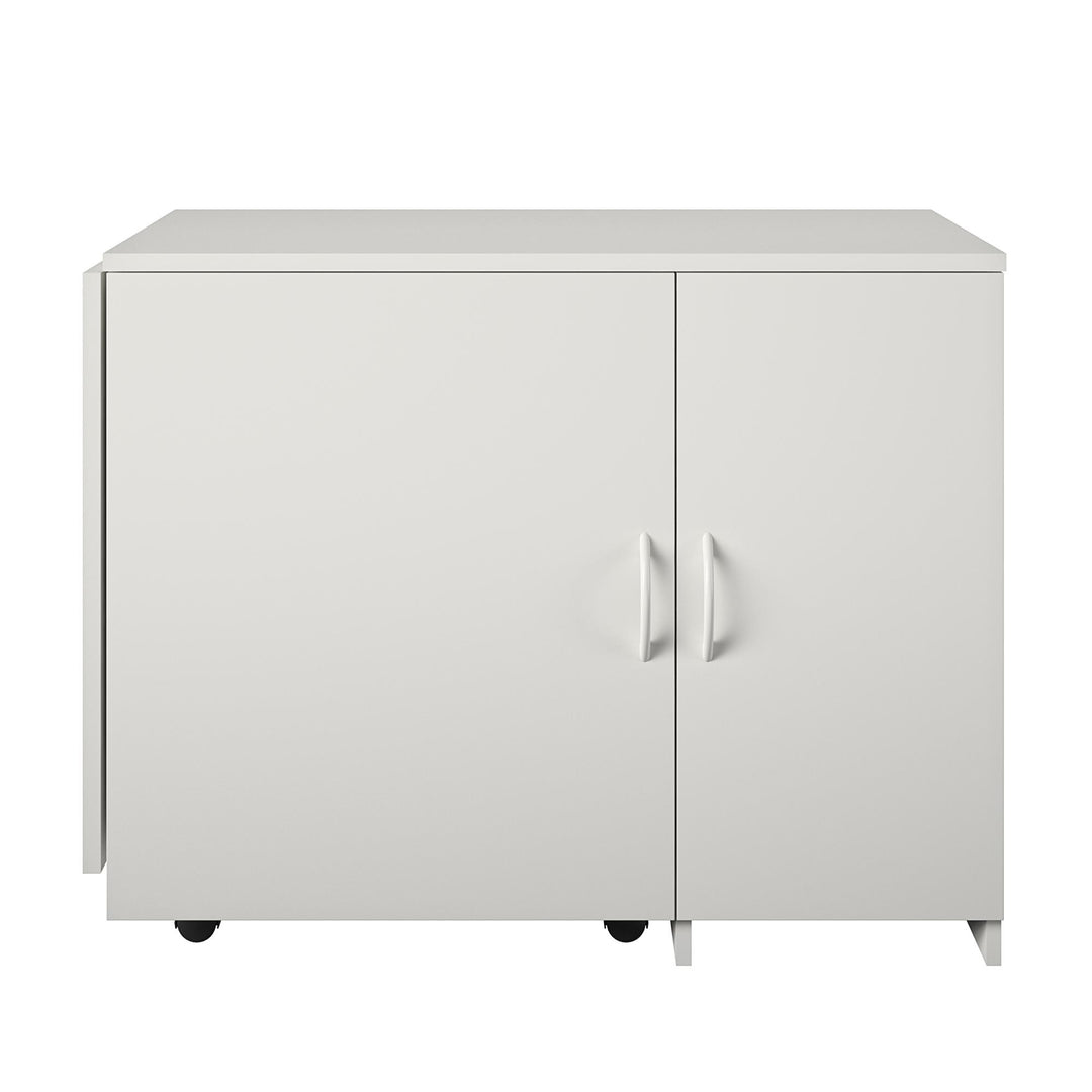 Craft Desk and Workbench with Swivel Design -  White
