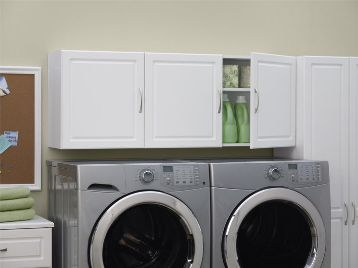 Kendall 54 Inch Multipurpose Storage Wall Cabinet with Shelves - White