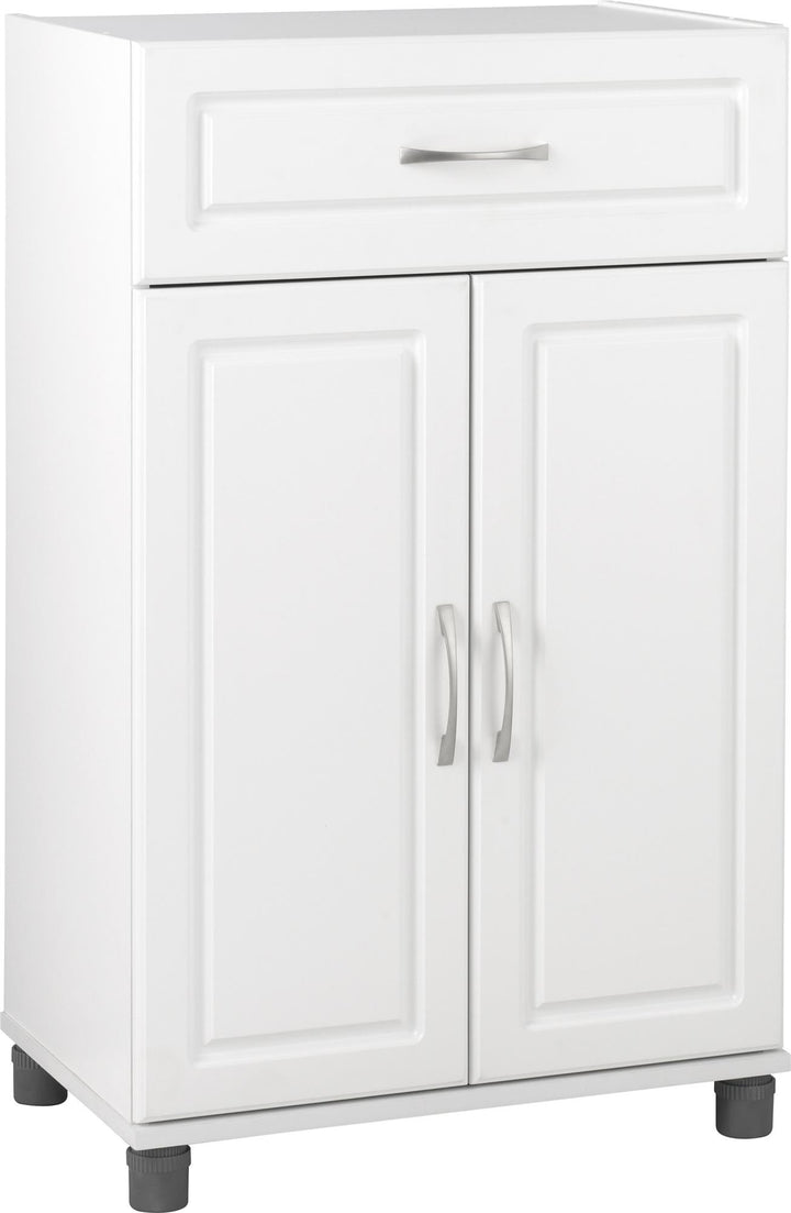 Kendall 24 Inch Multipurpose 2 Door Base Storage Cabinet with Drawer - White