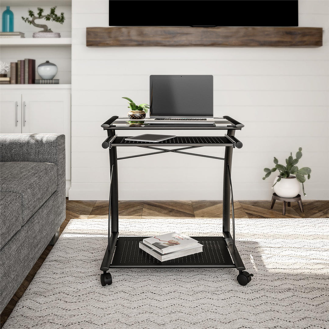 Sheldon mobile computer desk -  Black