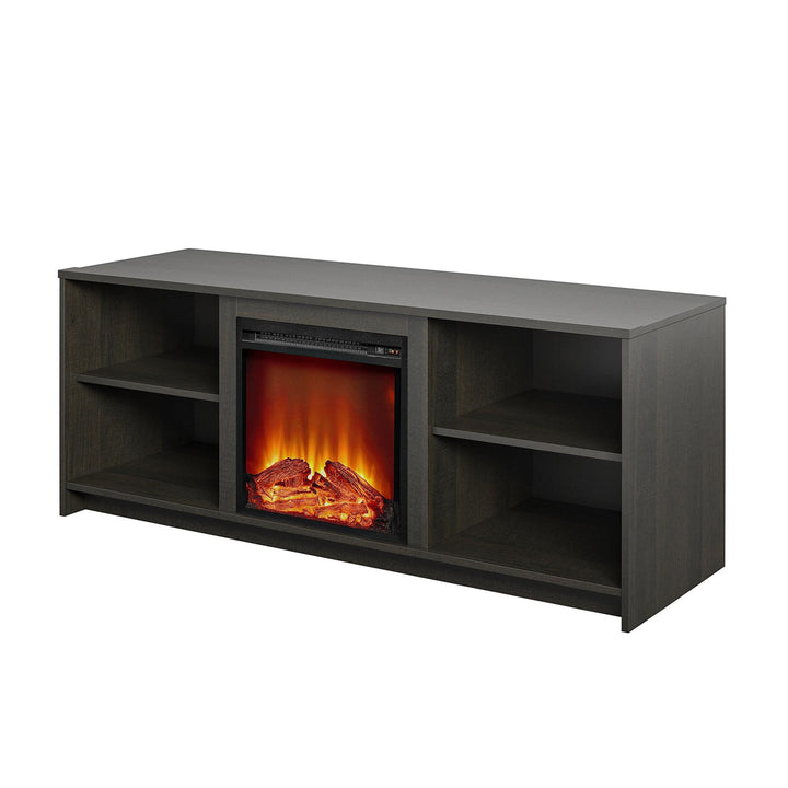 fireplace tv stand with storage - Espresso