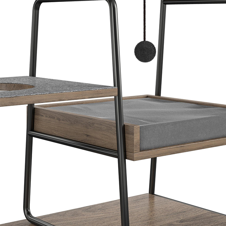 Accent tables with dual functionality -  Rustic Oak