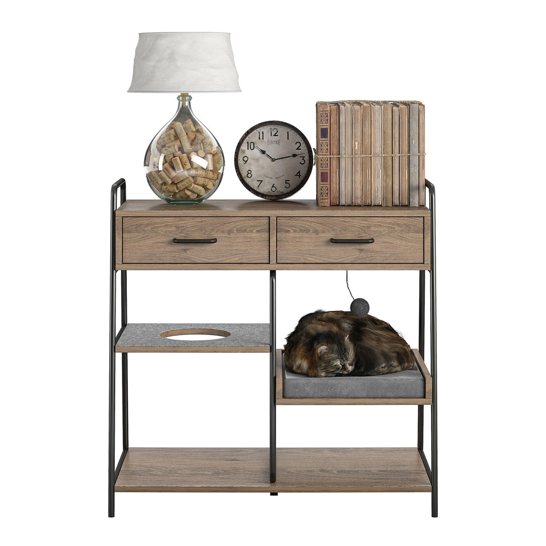 Benefits of furniture combining storage and pet features -  Rustic Oak