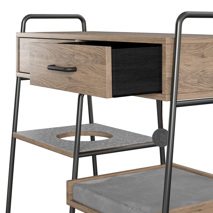 Best materials for accent tables with pet beds -  Rustic Oak