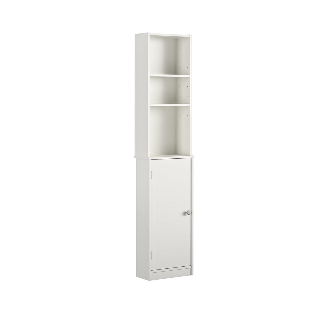 storage tower with 3 open shelves - White