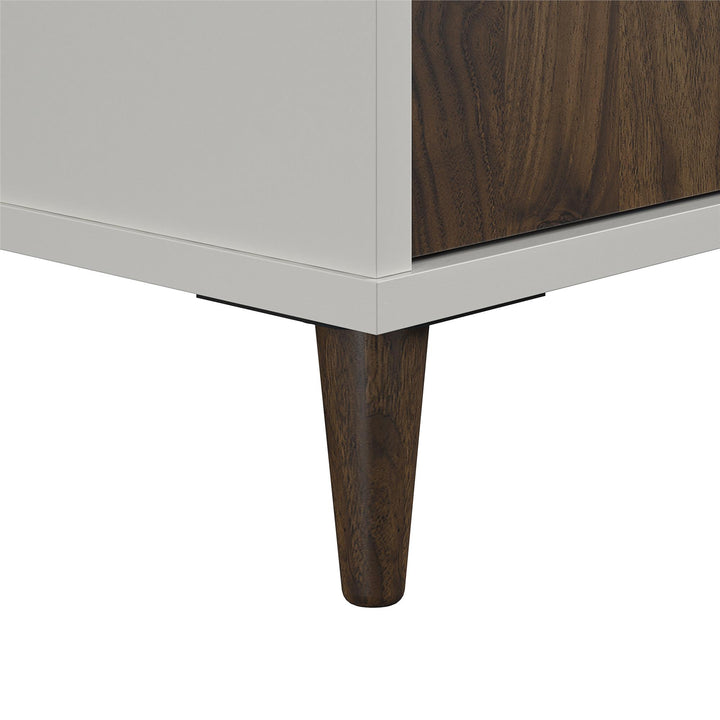 Modern Accent Cabinet with 4 Storage Shelves and 2 Doors -  White