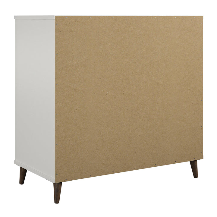 Modern 4 Storage Shelves and 2 Doors Accent Cabinet -  White