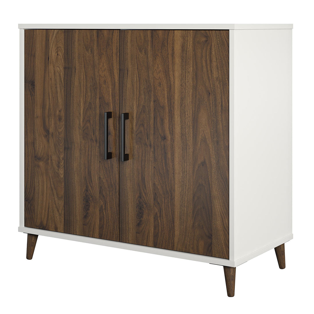 Accent Cabinet with 4 Storage Shelves and 2 Doors Modern -  White