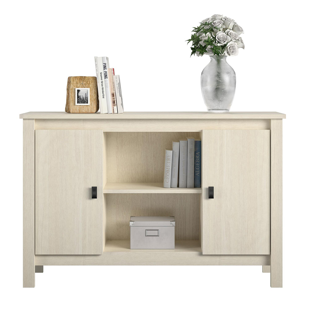 46-inch wide two-door storage cabinet - Ivory Oak