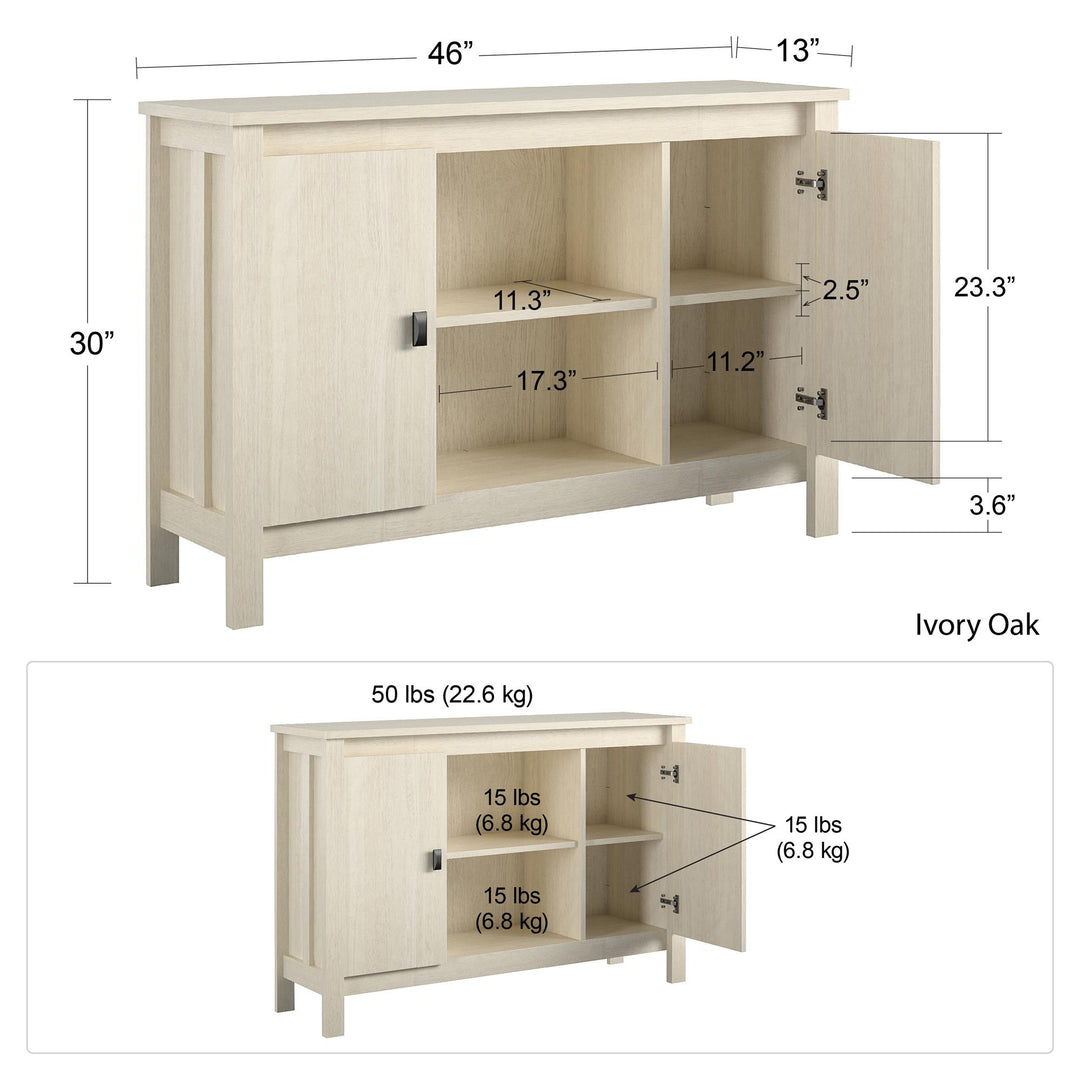 versatile storage cabinet - Ivory Oak