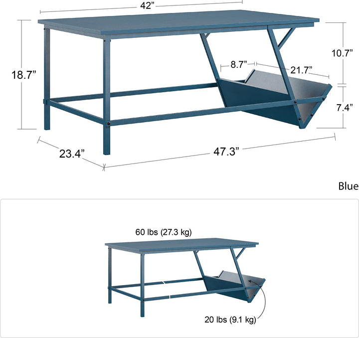 Regal Coffee Table - Blue