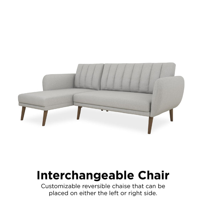 Easy to Clean Brittany Sectional Sofa -  Light Gray
