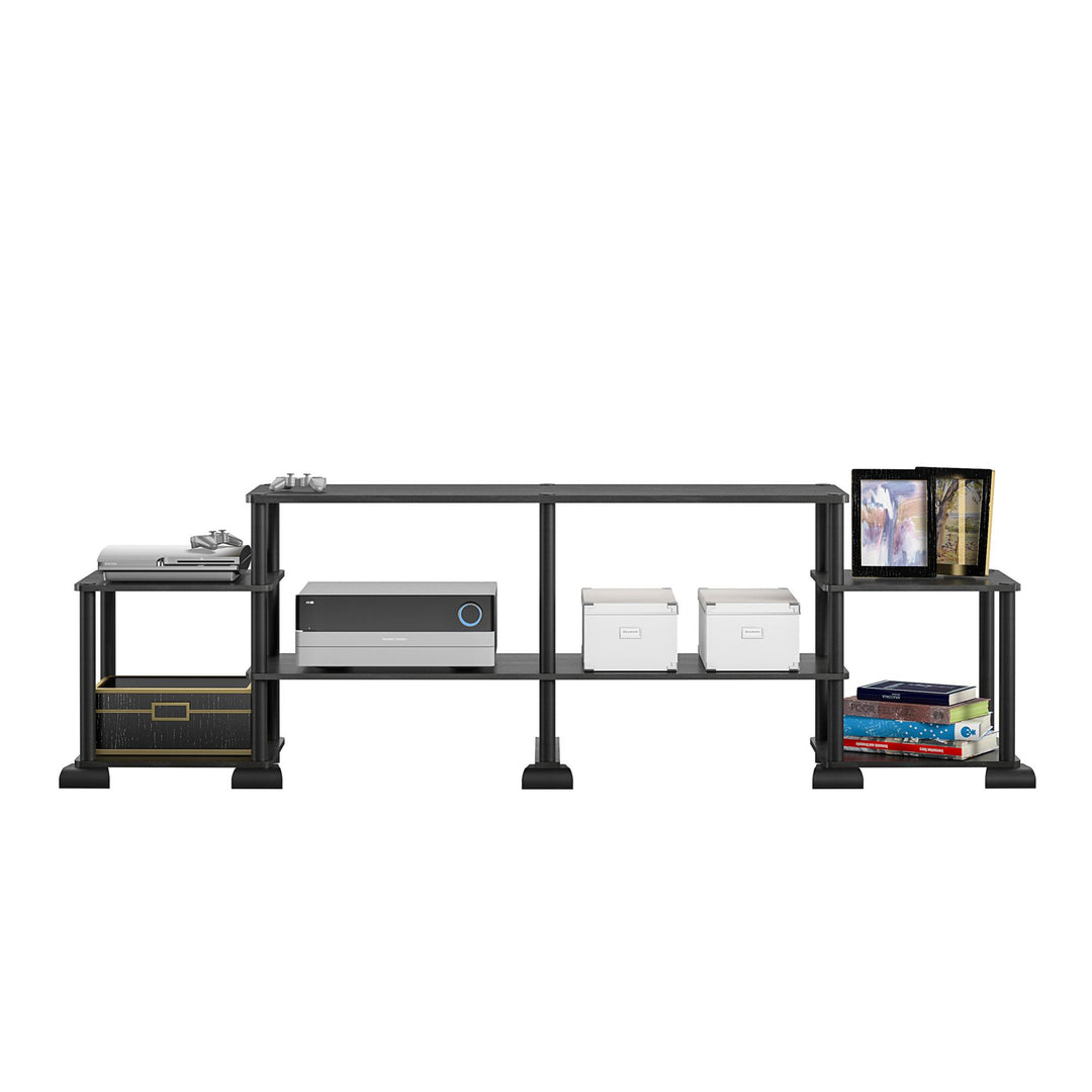 Condor brand TV stand with 6 compartments -  Black Oak