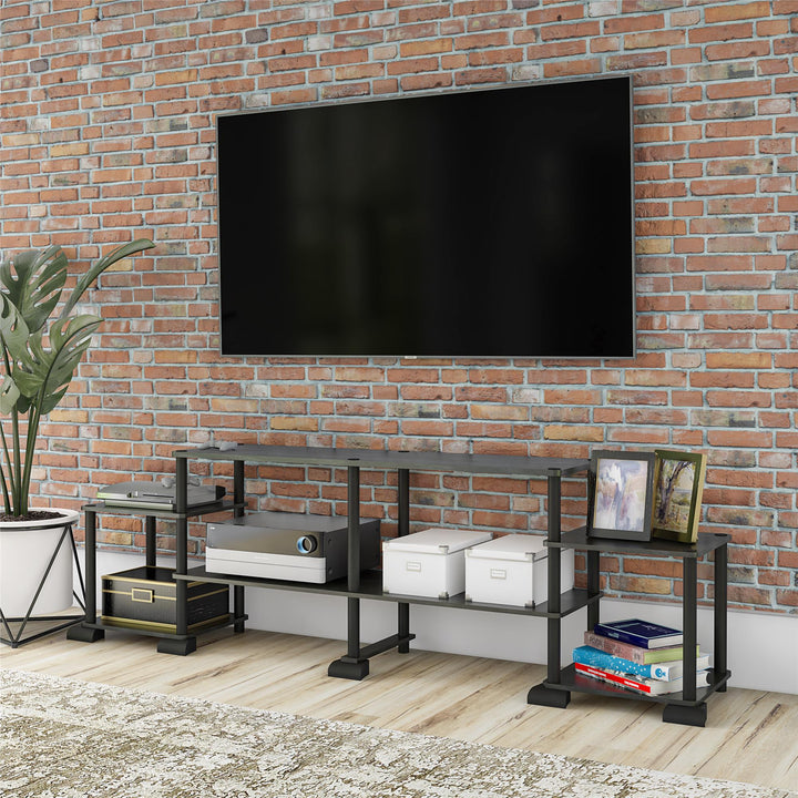 50 inch TV stand with multiple shelves Condor -  Black Oak