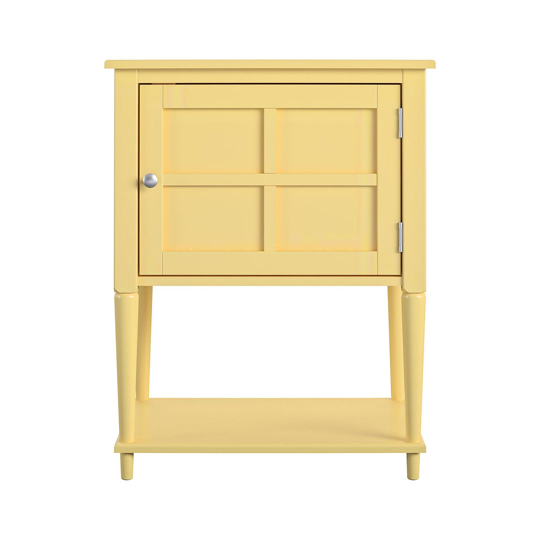 Accent table with mullioned door detail -  Black