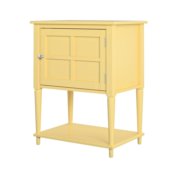 Accent furniture with mullioned door design -  Yellow