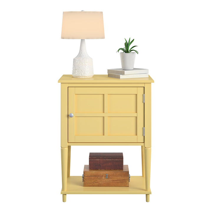 Fairmont living room storage accent table -  Yellow