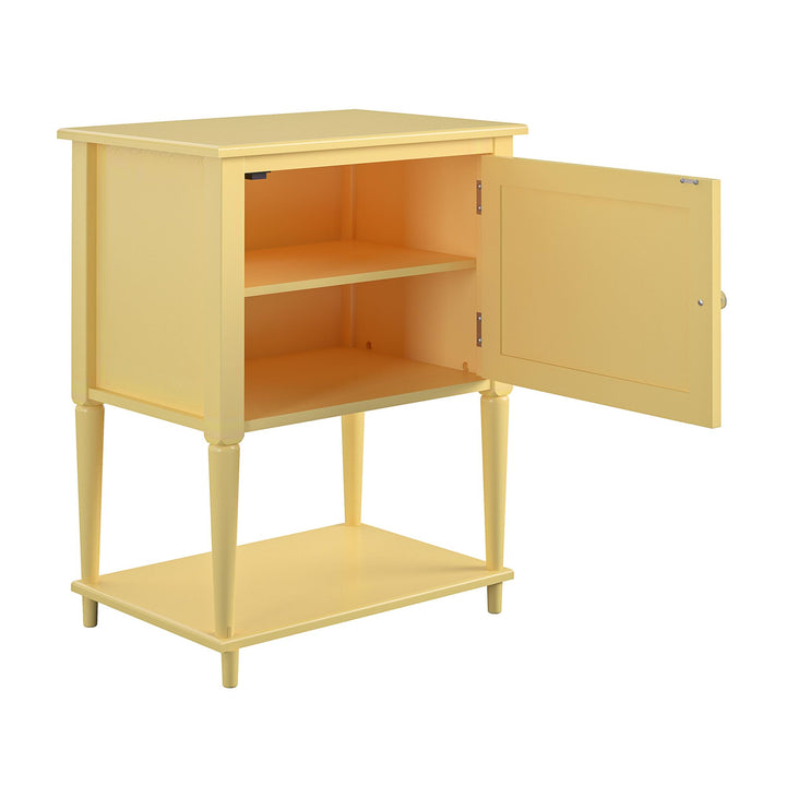 Modern Fairmont three-shelf storage table -  Yellow