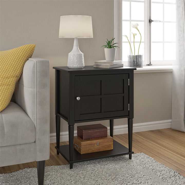 Fairmont living room storage accent table -  Black