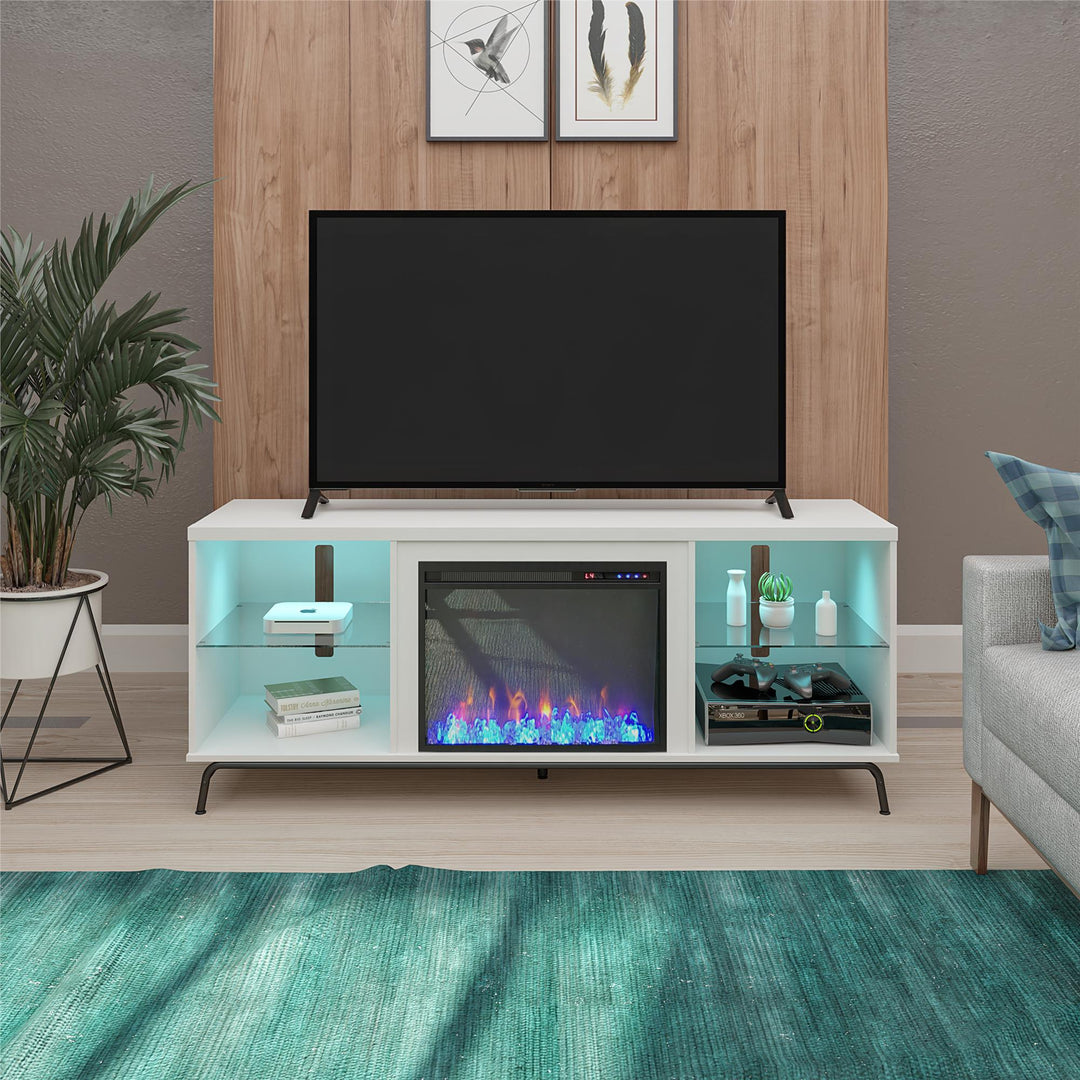 Melbourne Fireplace TV Stand for 70 Inch TV -  White