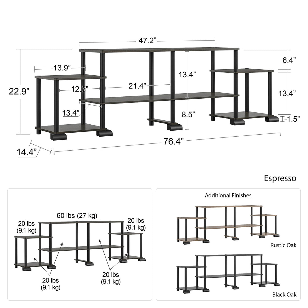 Tool-free TV stand assembly by Condor -  Black Oak